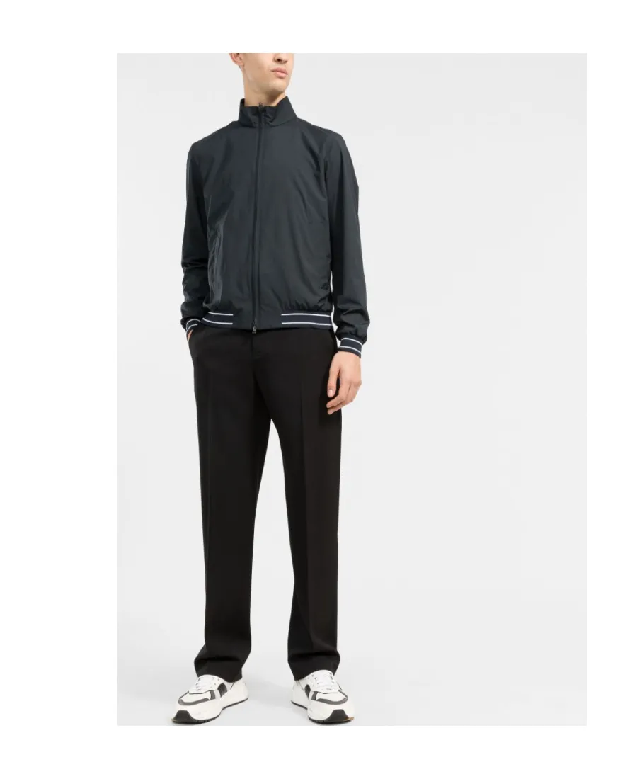 Stripe-Detail Bomber Jacket