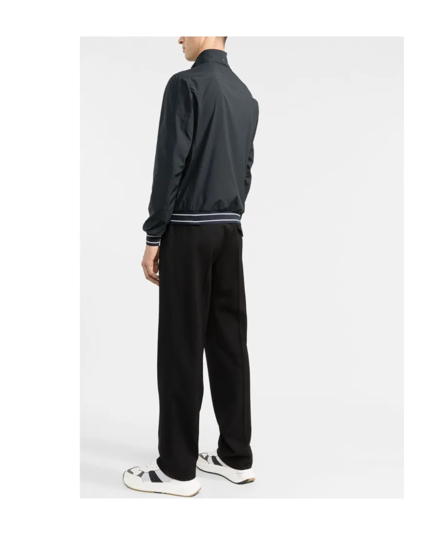 Stripe-Detail Bomber Jacket