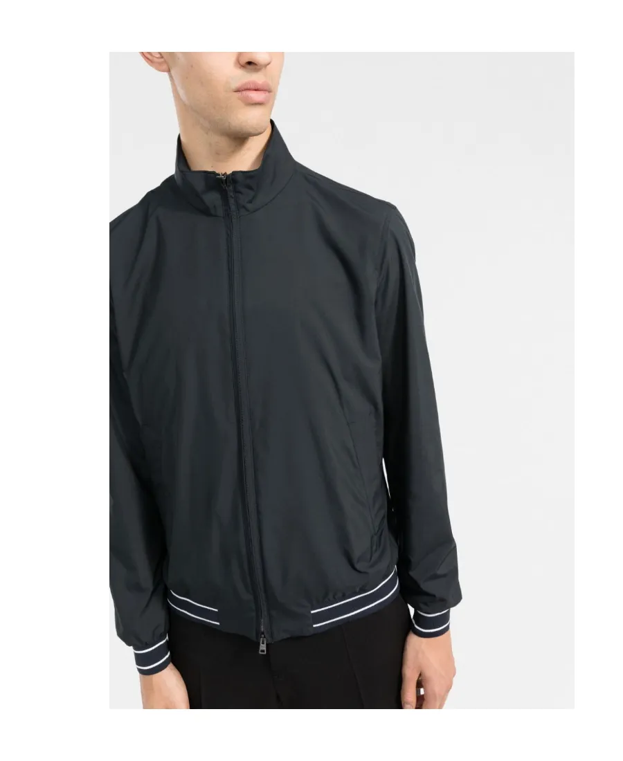 Stripe-Detail Bomber Jacket