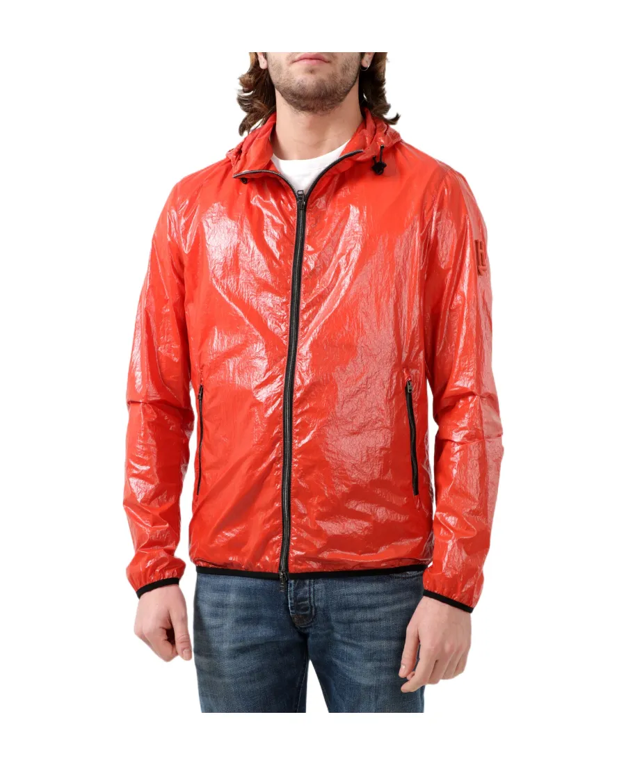 High-Shine Logo-Patch Jacket