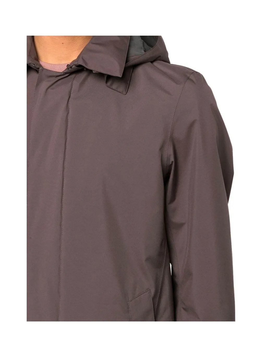 Hooded Zip-Up Raincoat