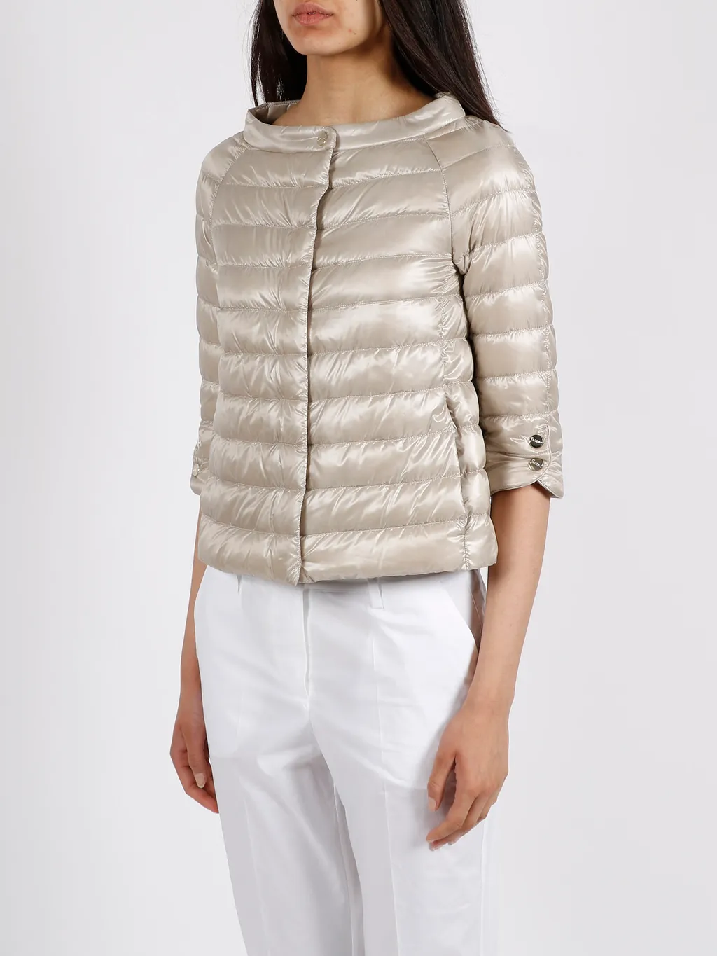Cropped Sleeve Down Jacket