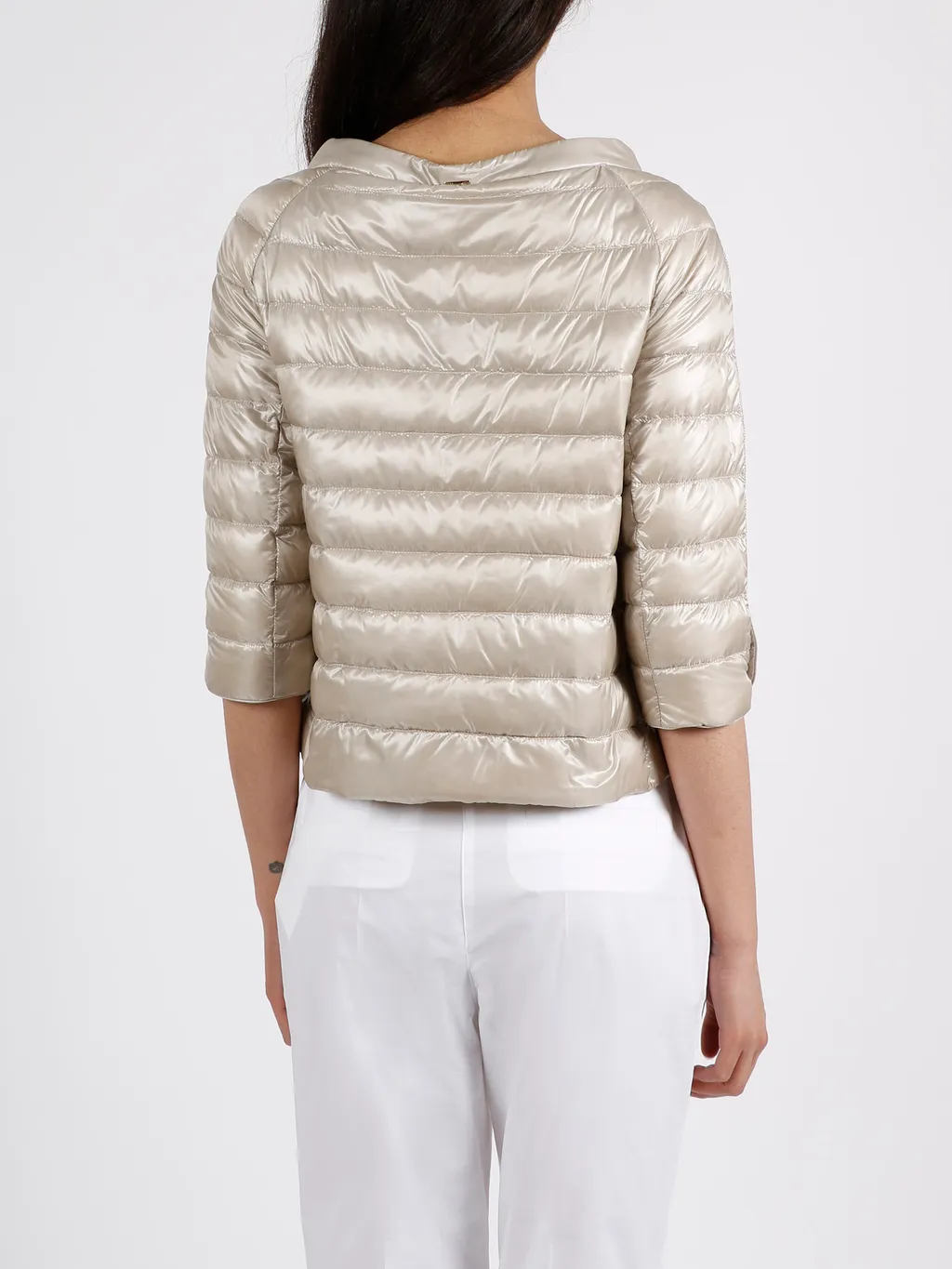 Cropped Sleeve Down Jacket