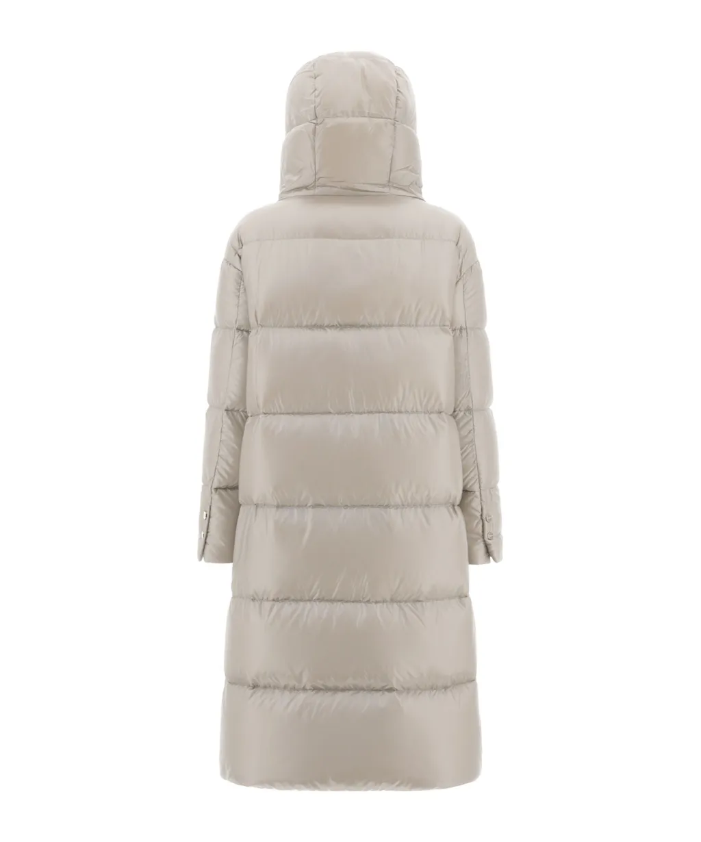 Padded Zip-Up Long Coat