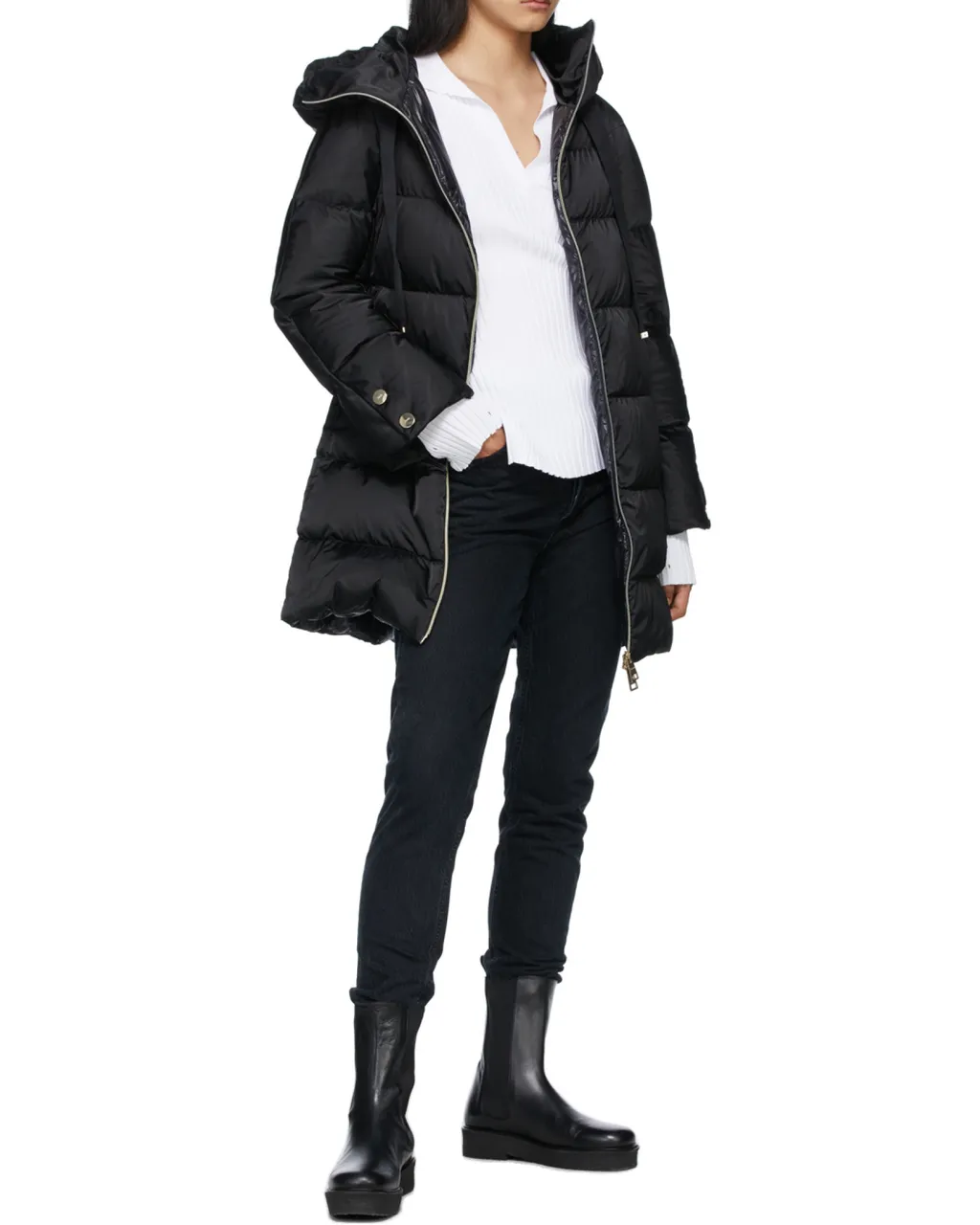 Hooded A-Shape Coat