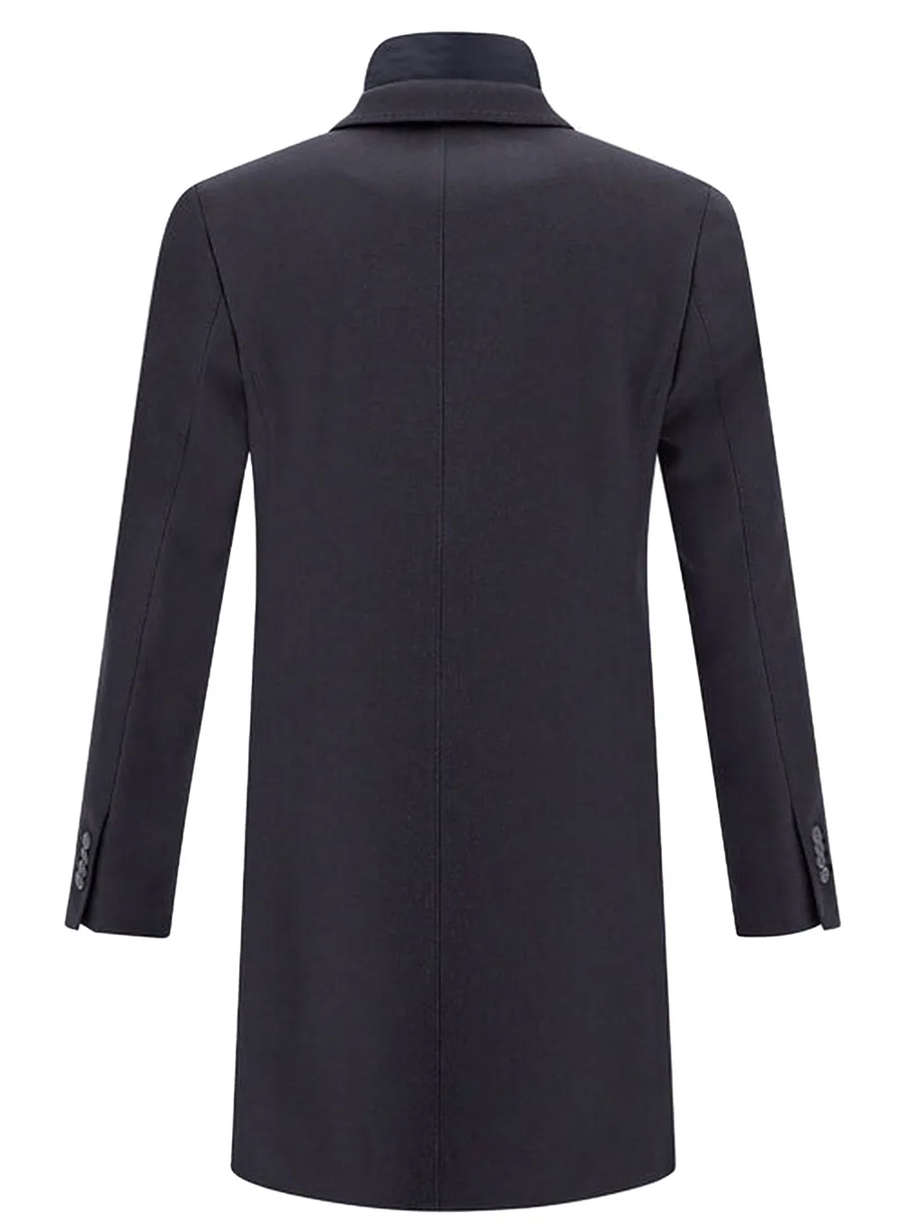 Single-Breasted Layered Coat