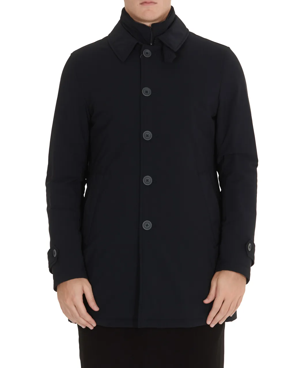 Buttoned Down High-Neck Coat