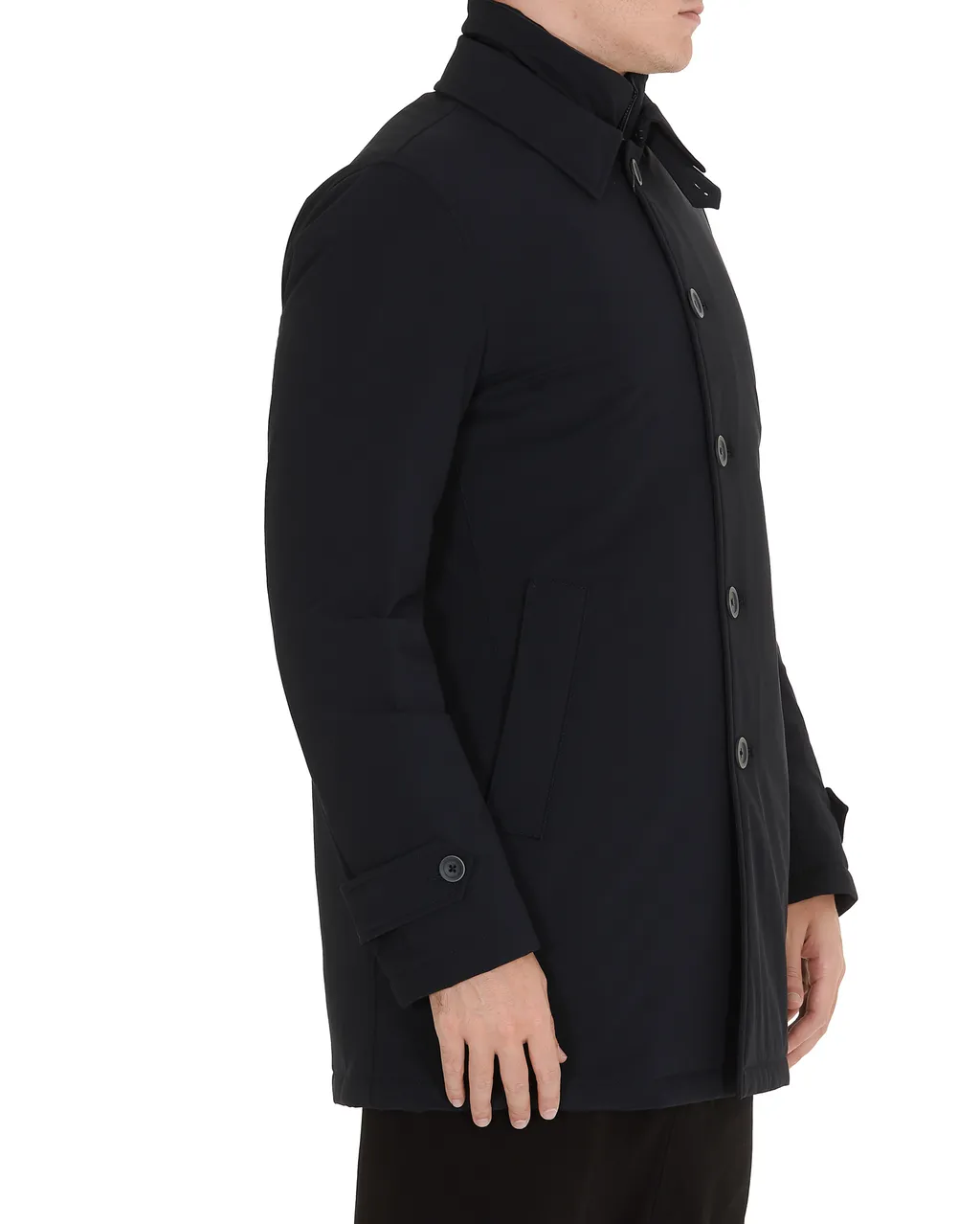 Buttoned Down High-Neck Coat