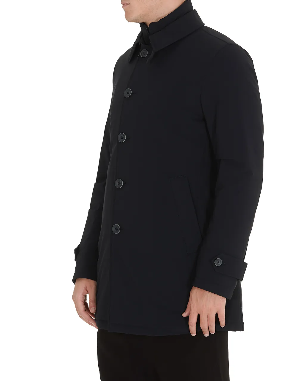 Buttoned Down High-Neck Coat