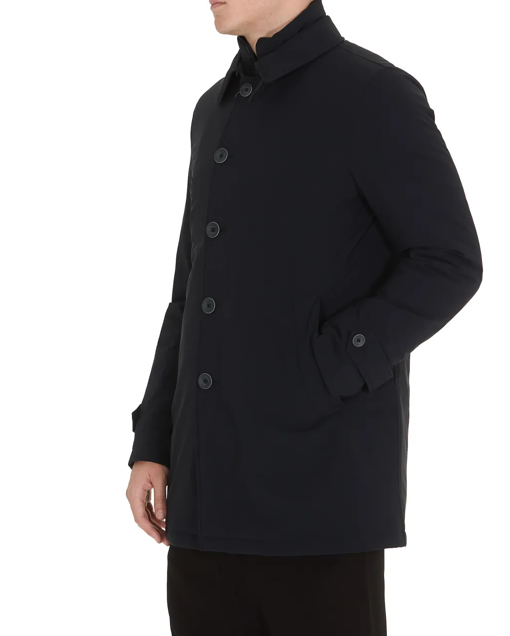 Buttoned Down High-Neck Coat
