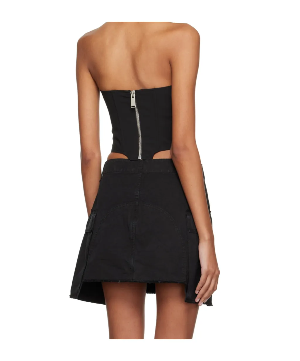 Logo Patch Cropped Corset Top