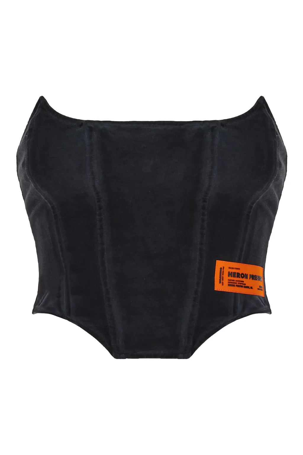 Logo-Patch Strapless Corset Top
