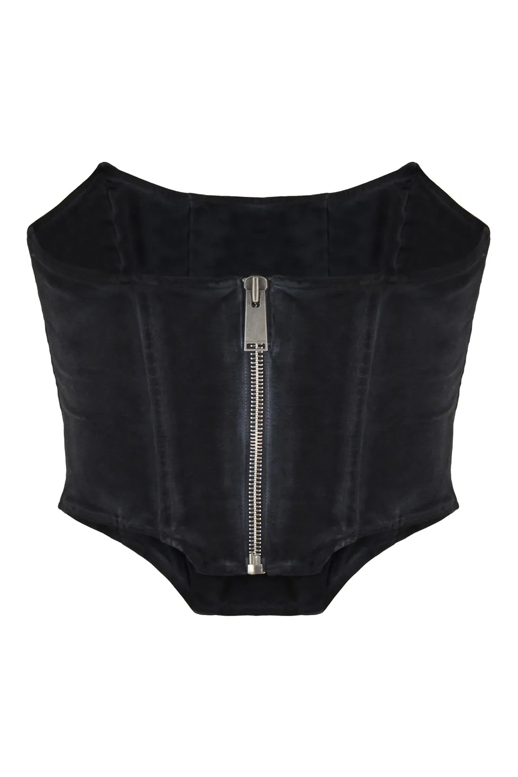 Logo-Patch Strapless Corset Top
