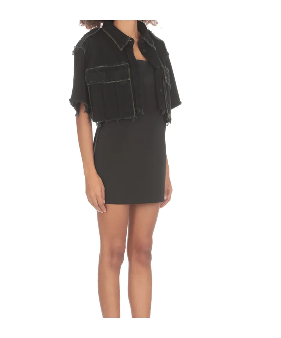 Logo Patch Criss-Cross Strap Dress