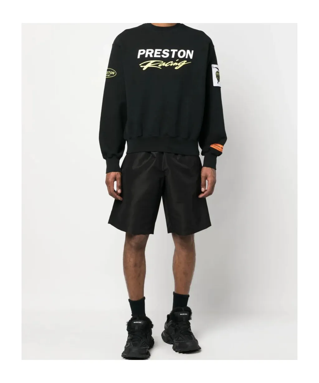 Logo Patch Knee-Length Track Shorts