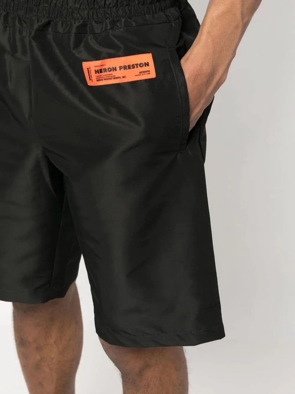 Logo Patch Knee-Length Track Shorts