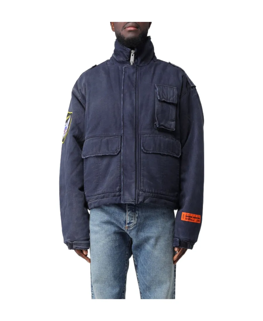 Eagle-Patch Distressed-Effect Jacket