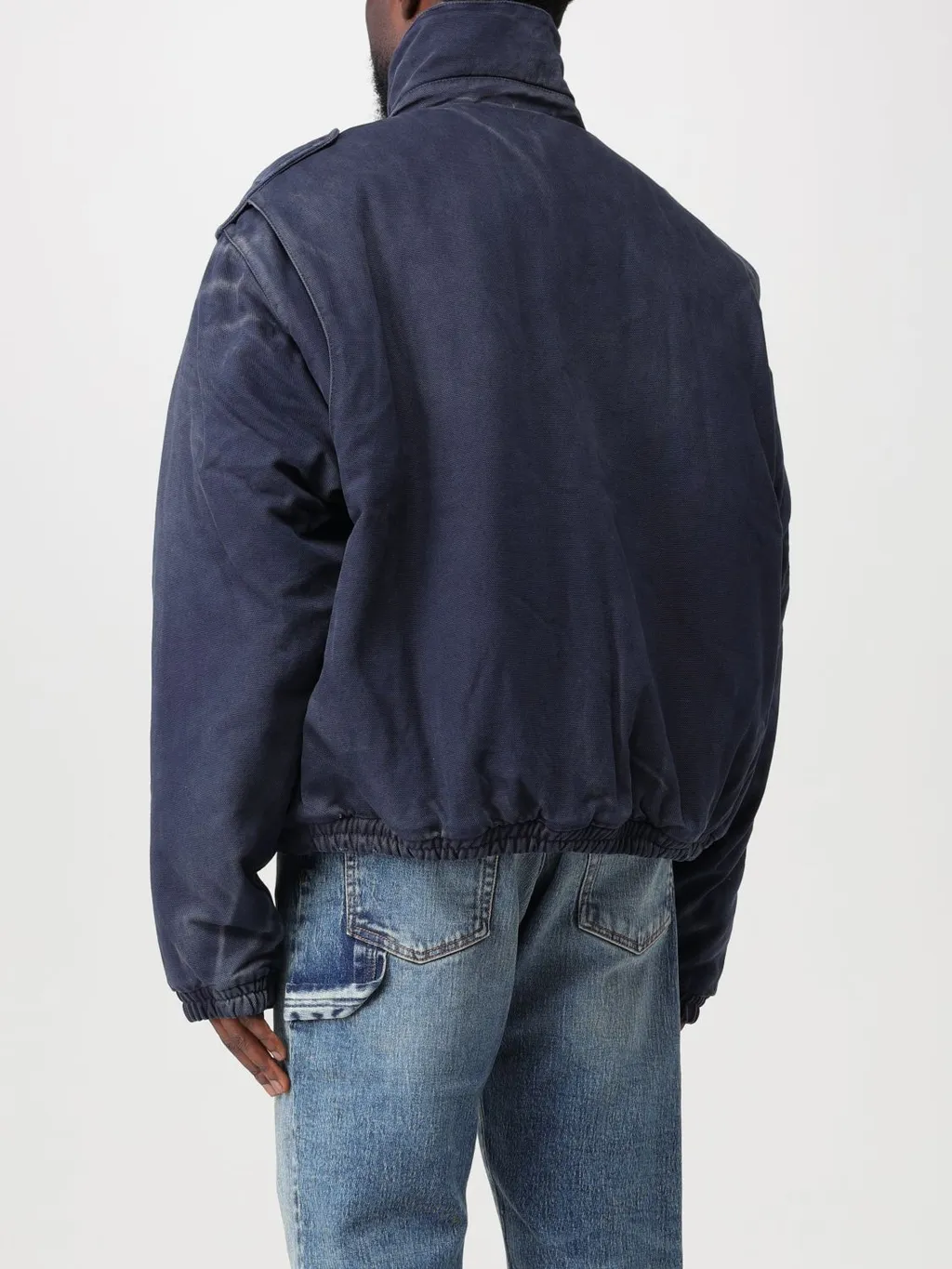 Eagle-Patch Distressed-Effect Jacket