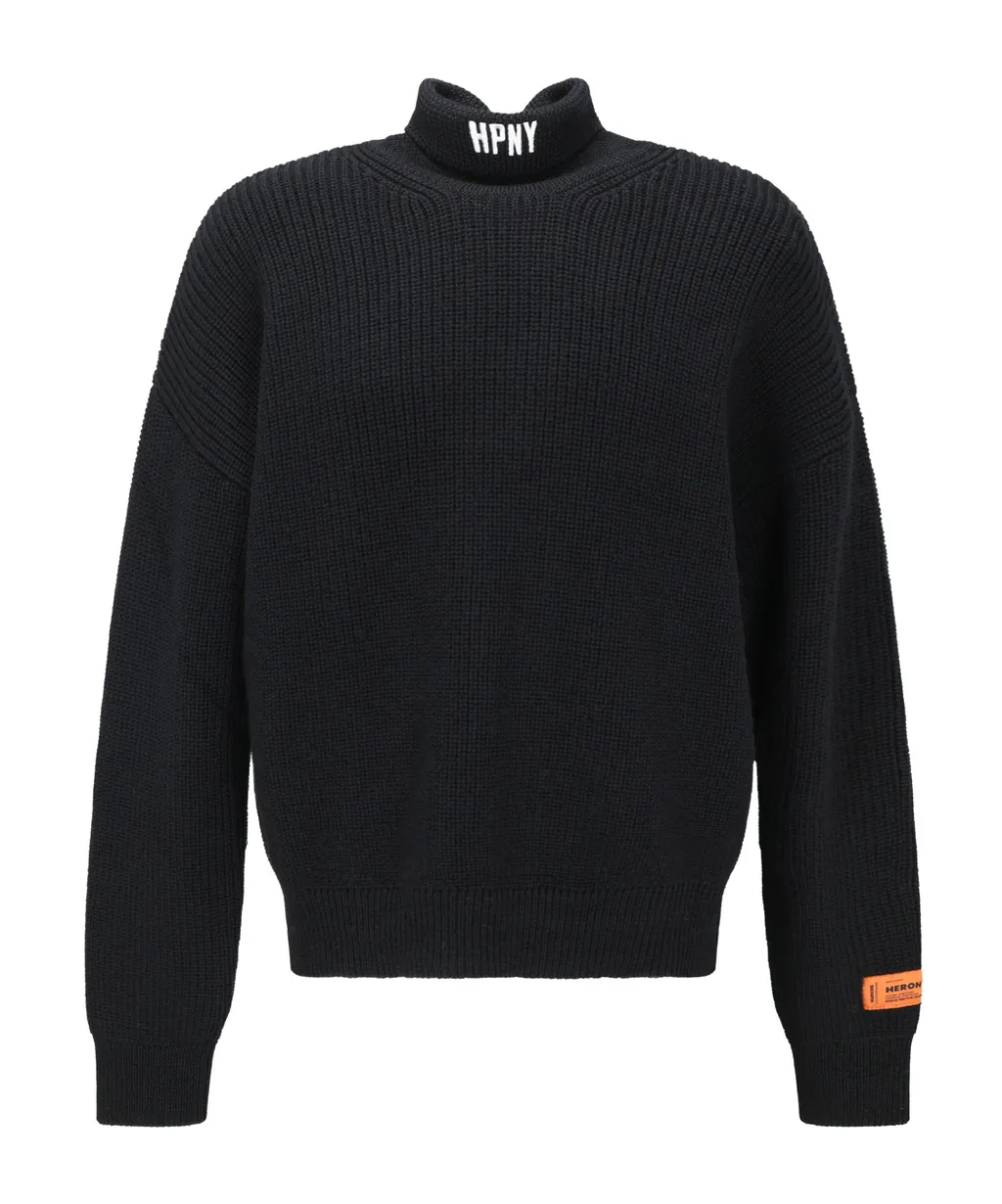 Logo Embroidered Turtleneck Jumper