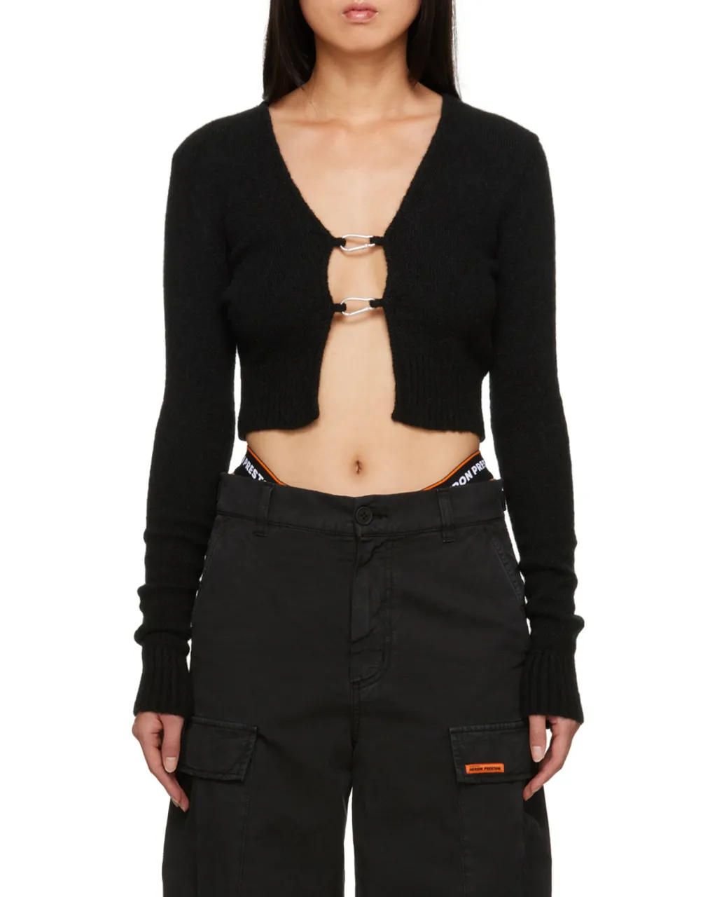 Open-Front Knitted Cardigan