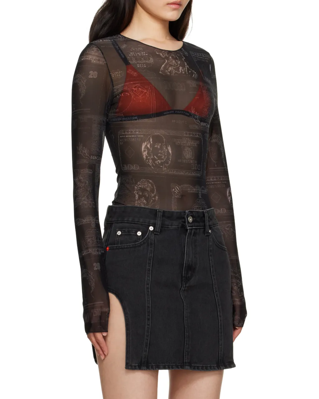 Long-Sleeved Round-Neck Jumpsuit