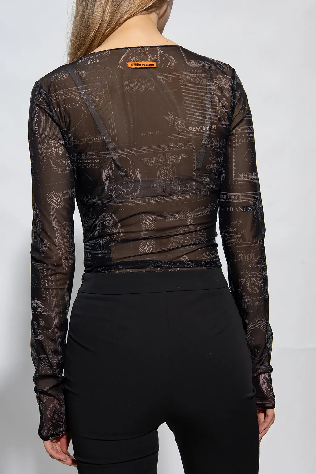 Long-Sleeved Round-Neck Jumpsuit