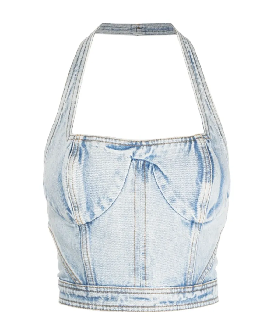Denim Cropped Top