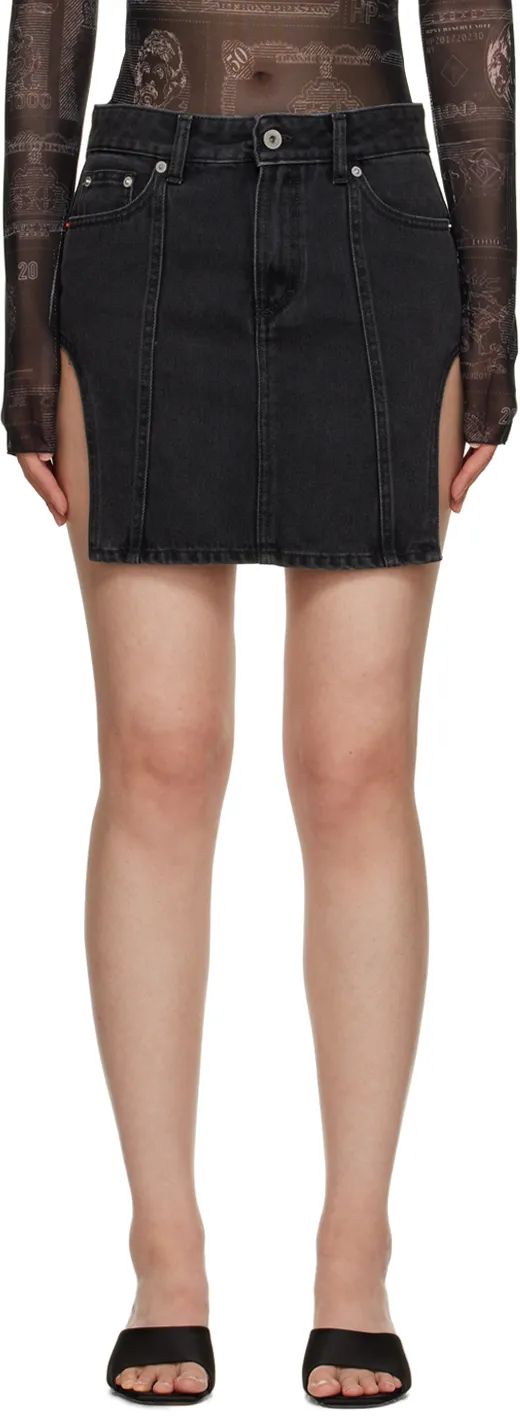 Decal Denim Skirt