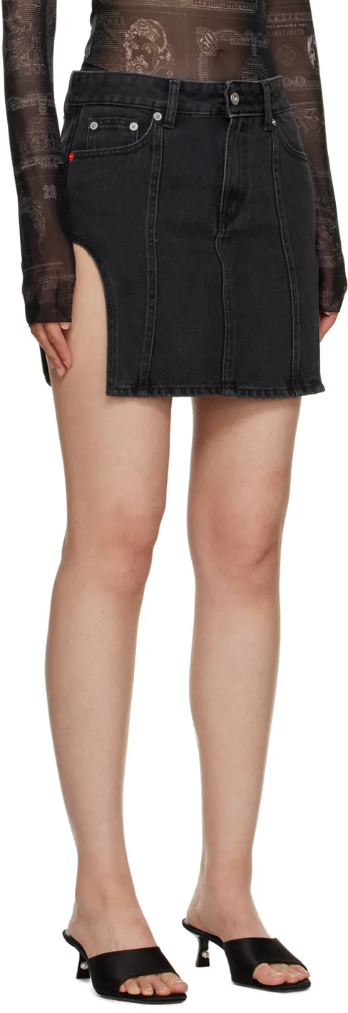 Decal Denim Skirt