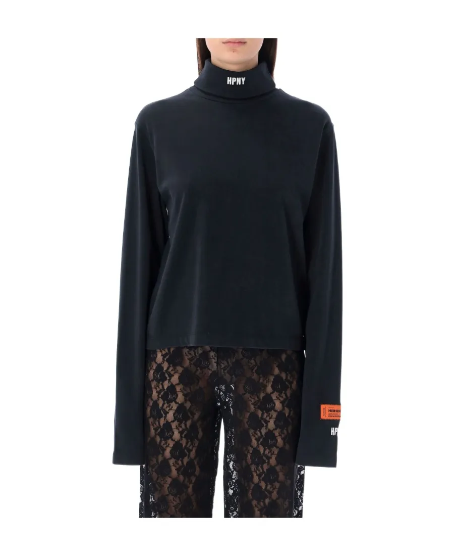 Logo Embroidered Roll Neck Sweater