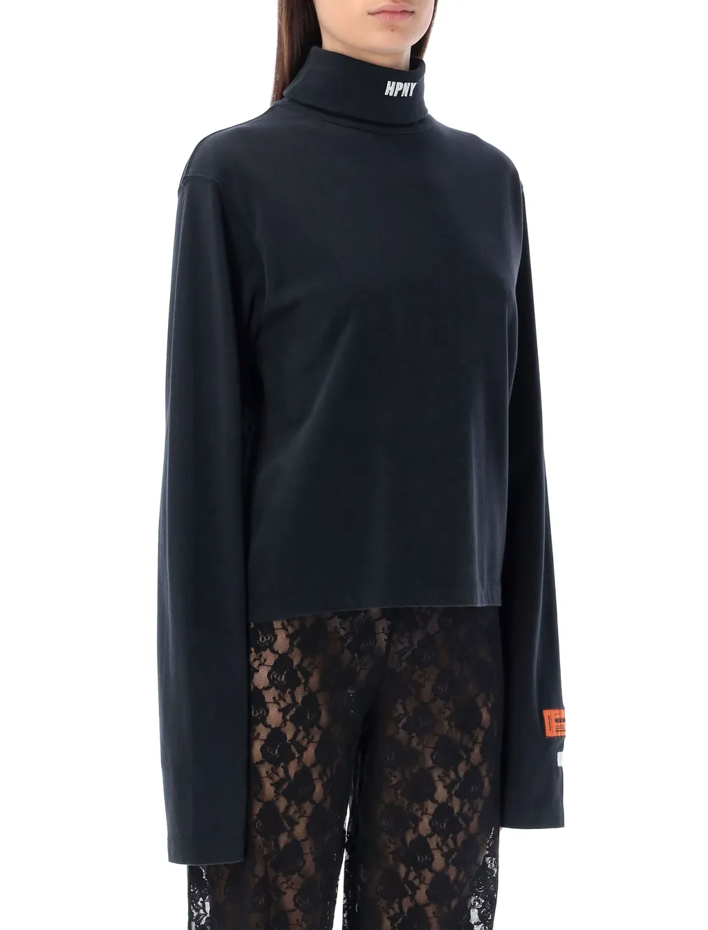 Logo Embroidered Roll Neck Sweater