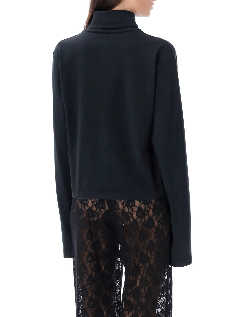 Logo Embroidered Roll Neck Sweater