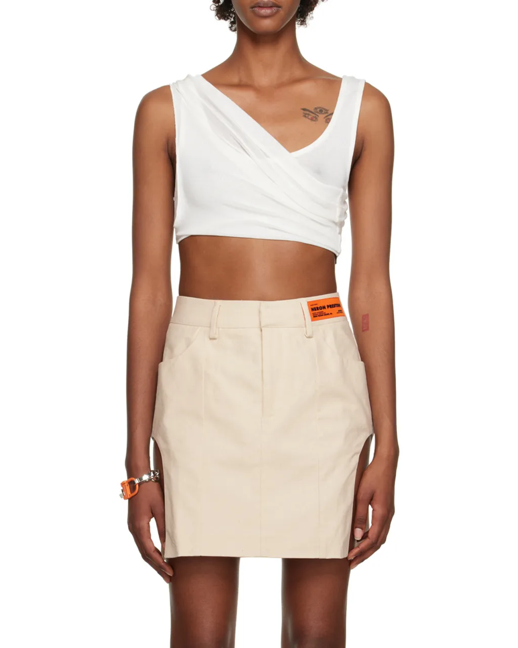Twisted Pleated Short Vest