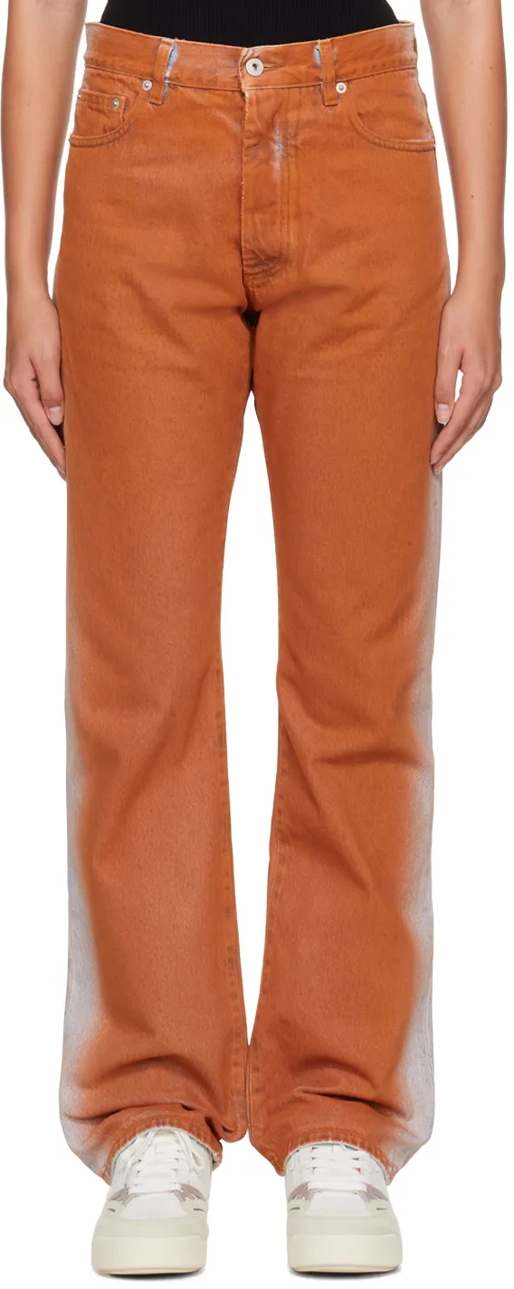 Gradient Effect Straight-Leg Jeans