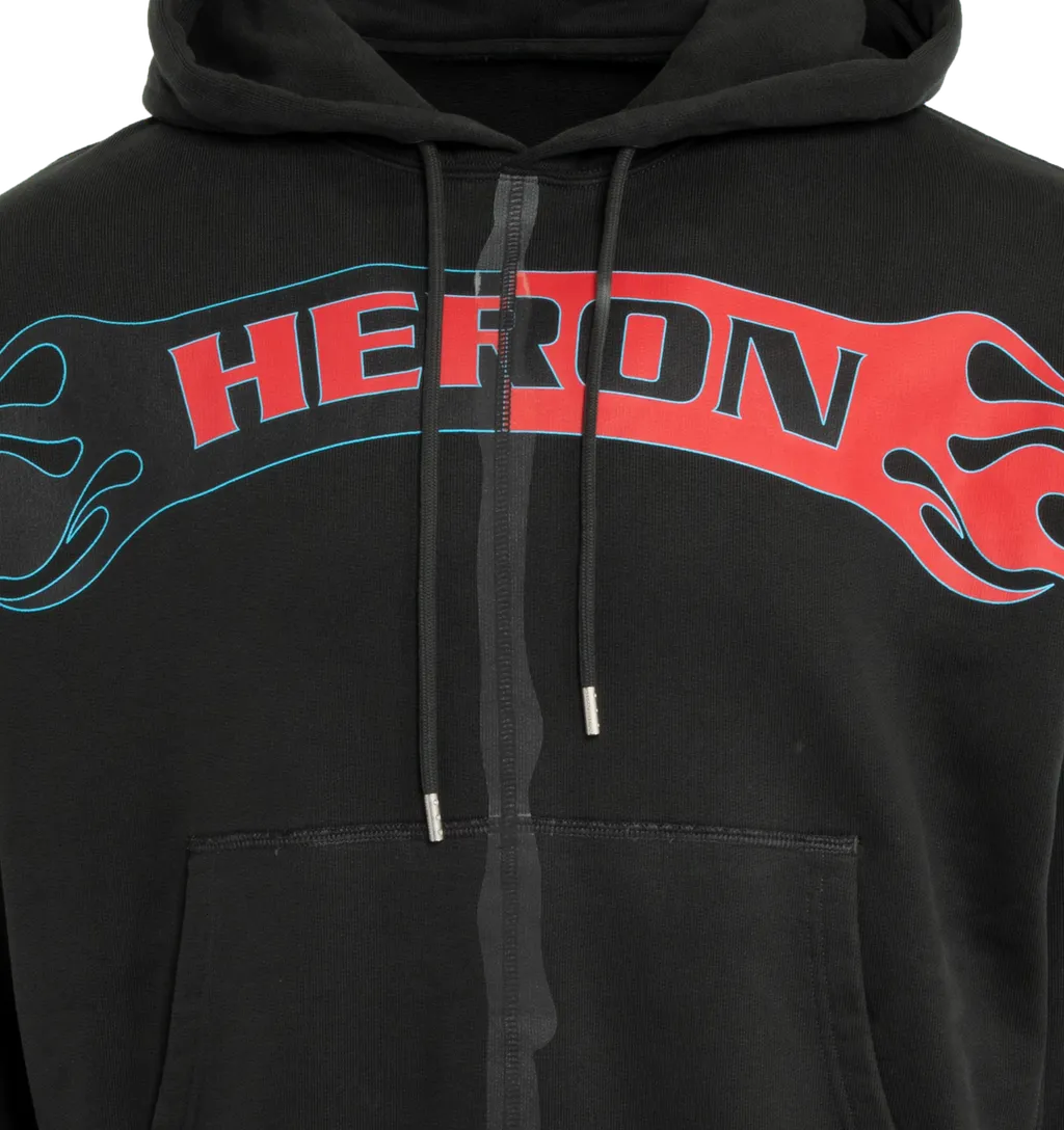 Logo-Print Zip-Up Hoodie