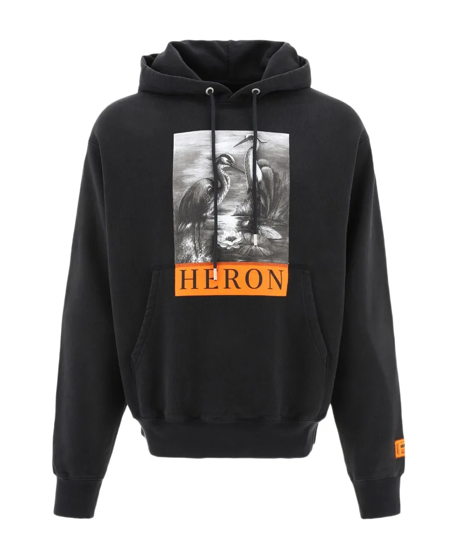 Graphic Printed Drawstring Hoodie
