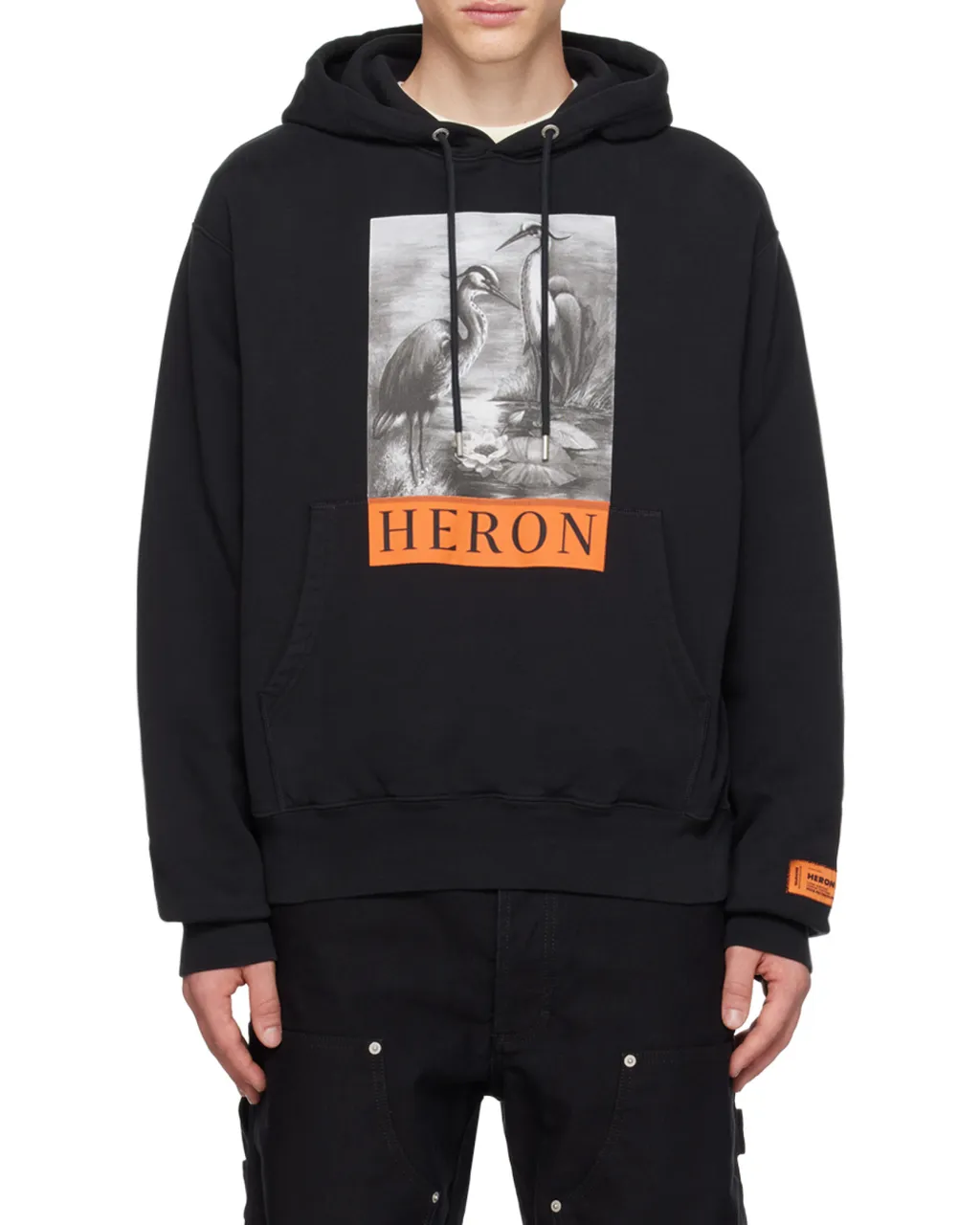 Graphic Printed Drawstring Hoodie