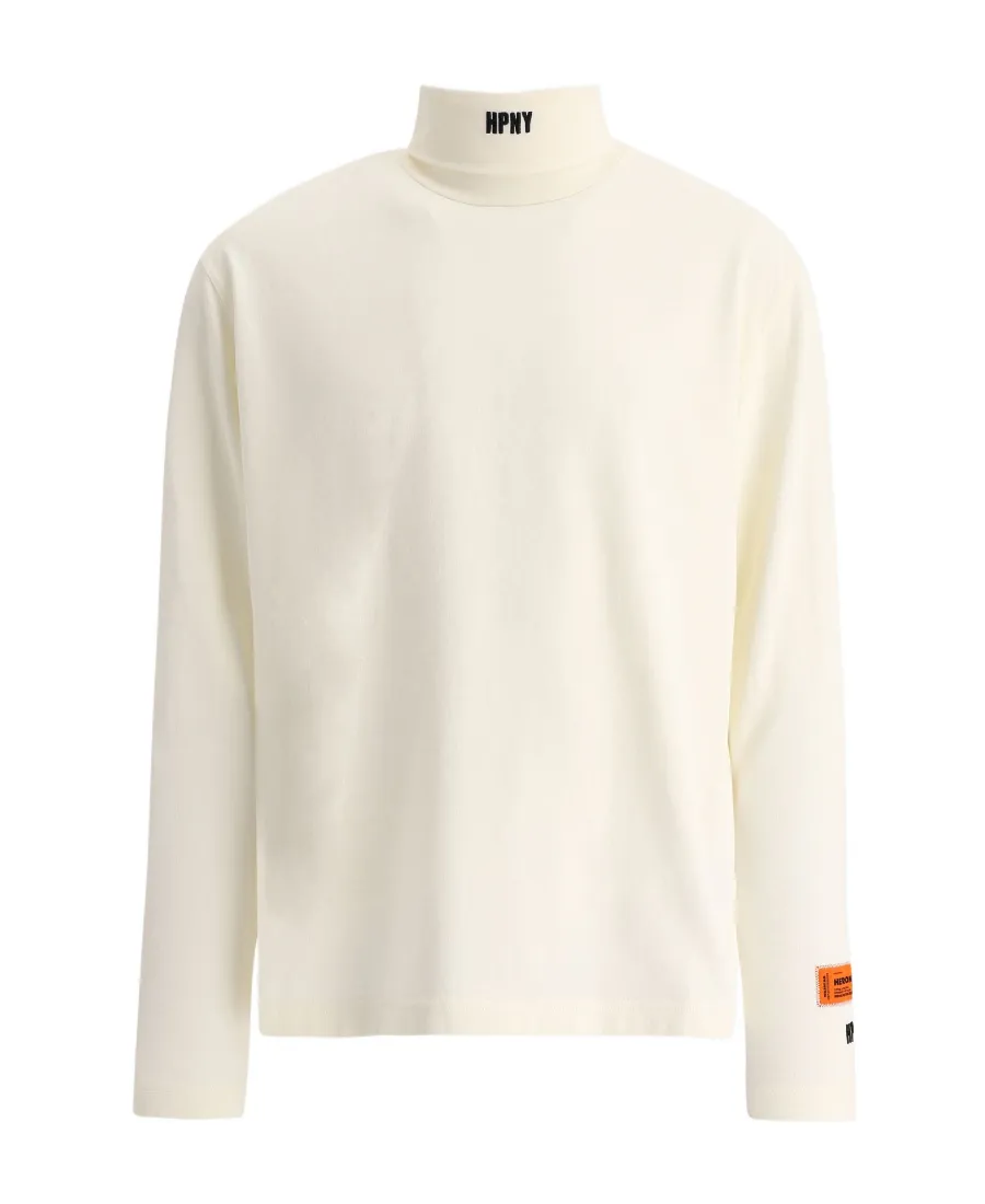 Logo Embroidered Roll Neck T-Shirt