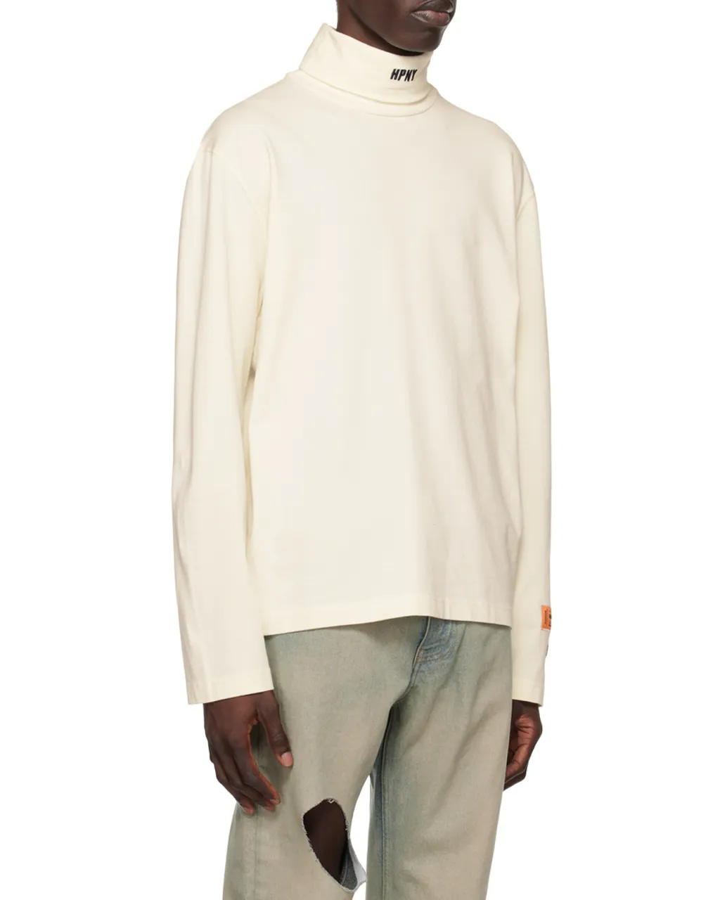 Logo Embroidered Roll Neck T-Shirt