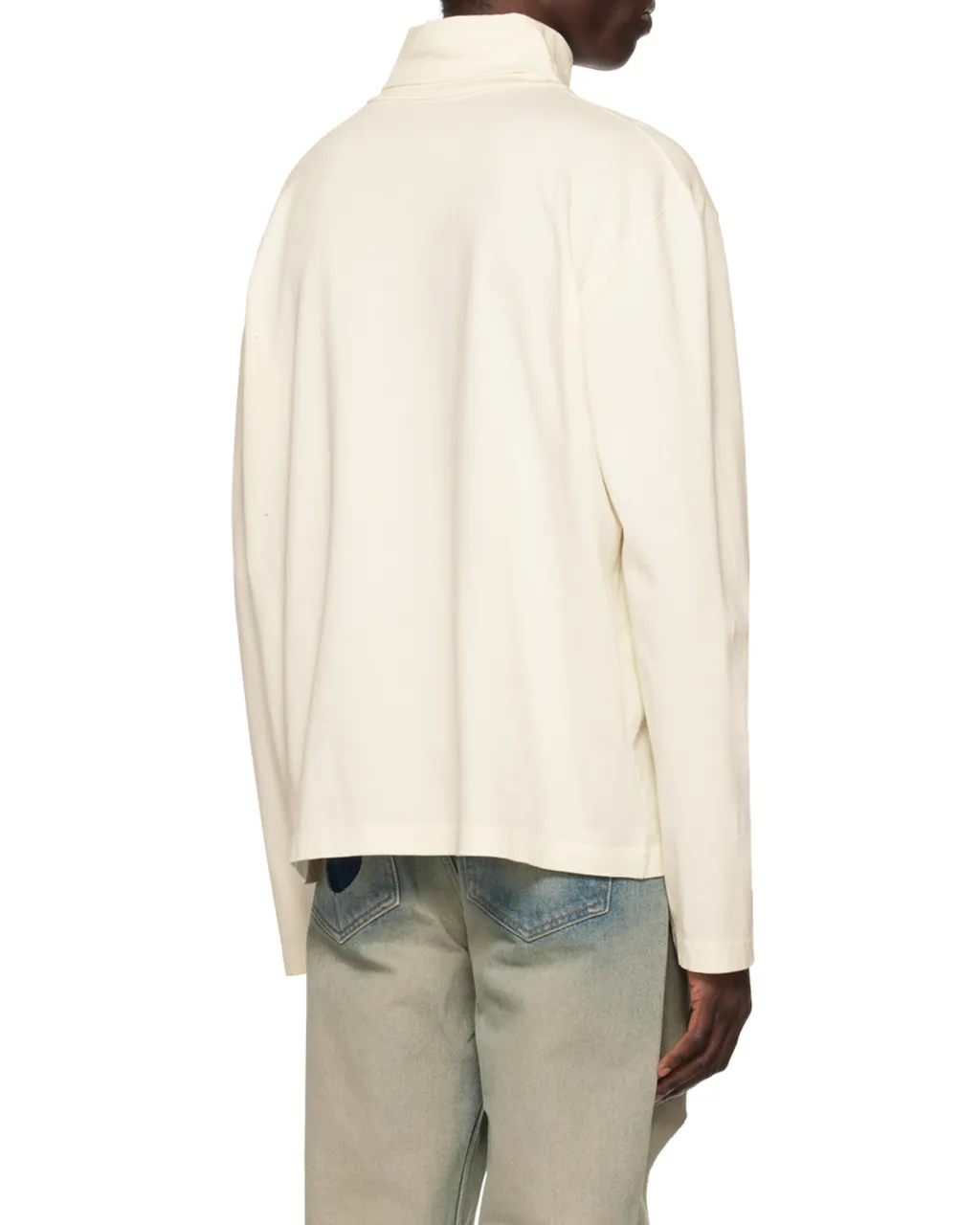 Logo Embroidered Roll Neck T-Shirt