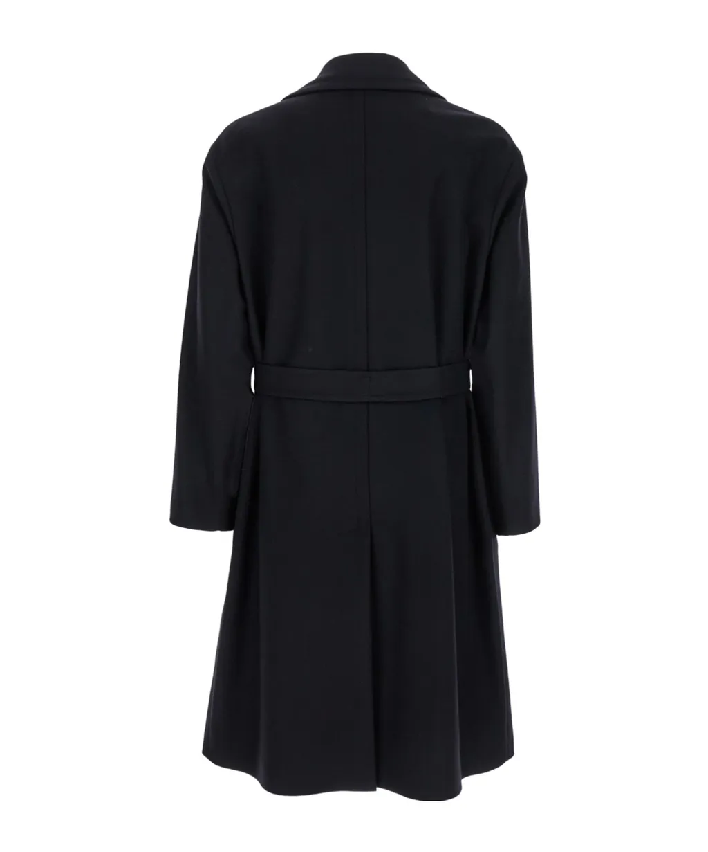 Button-Up Belted Coat