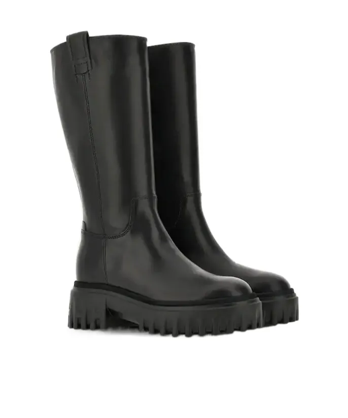 Lug-Sole Side Zipped Boots