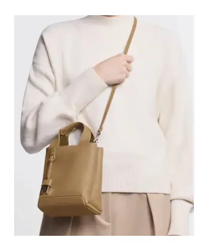 Logo Embossed Top Handle Bag