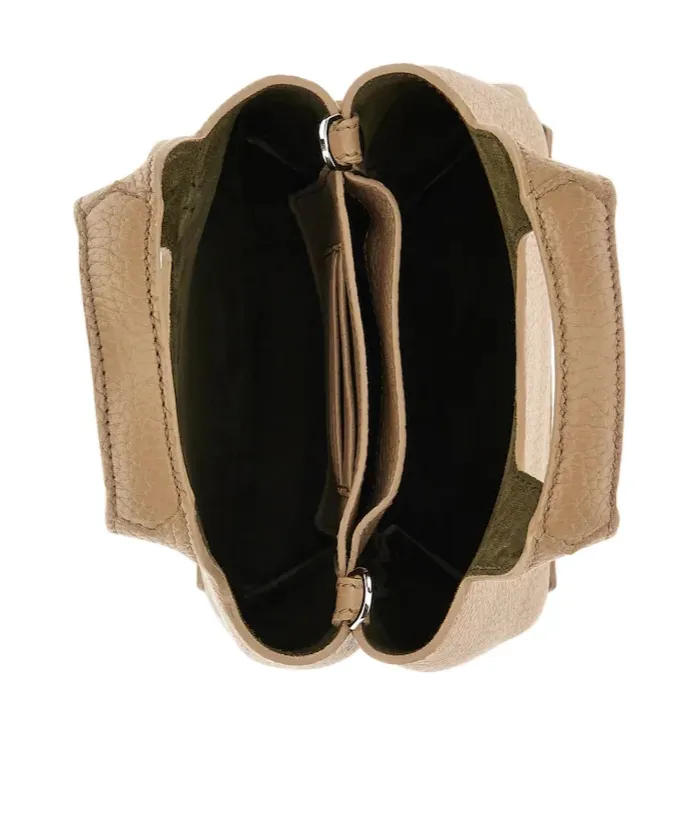 Logo Embossed Top Handle Bag