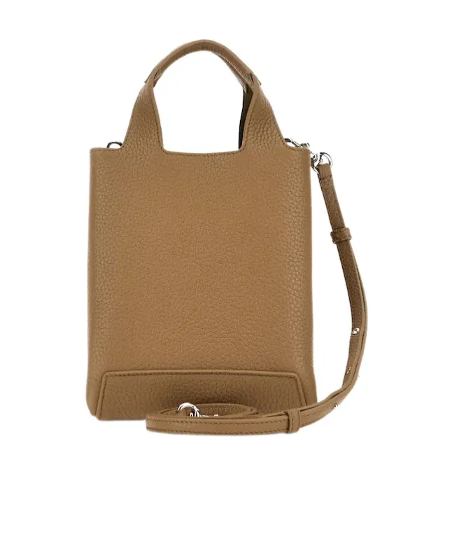 Logo Embossed Top Handle Bag