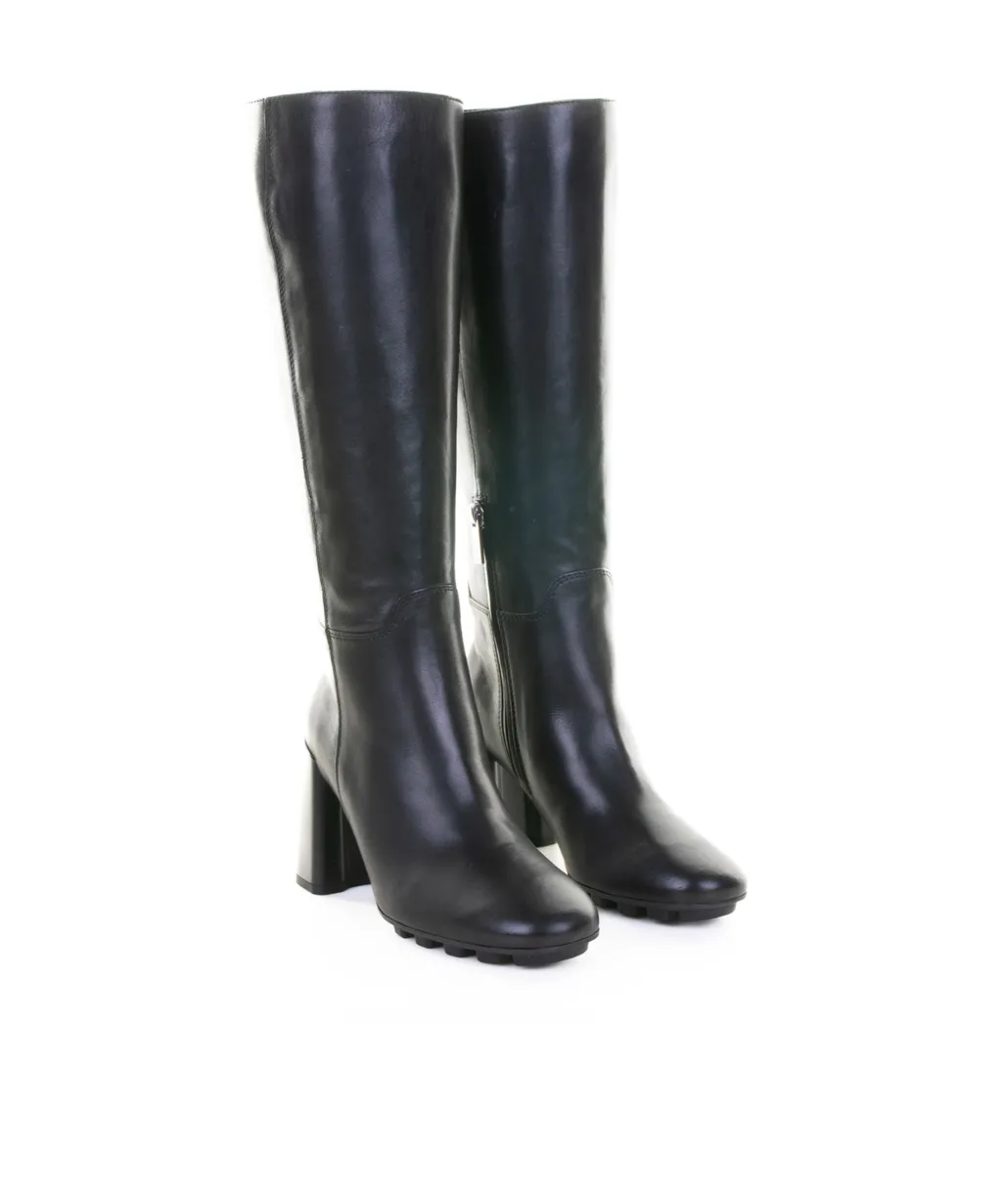 Block-Heel Knee-High Boots