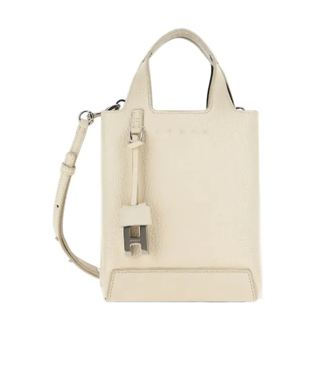 Logo Embossed Top Handle Bag