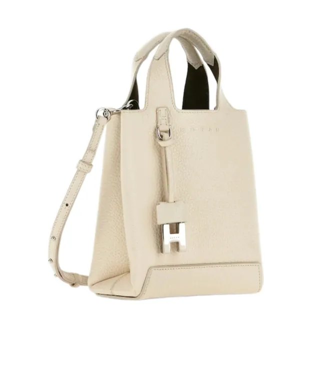 Logo Embossed Top Handle Bag