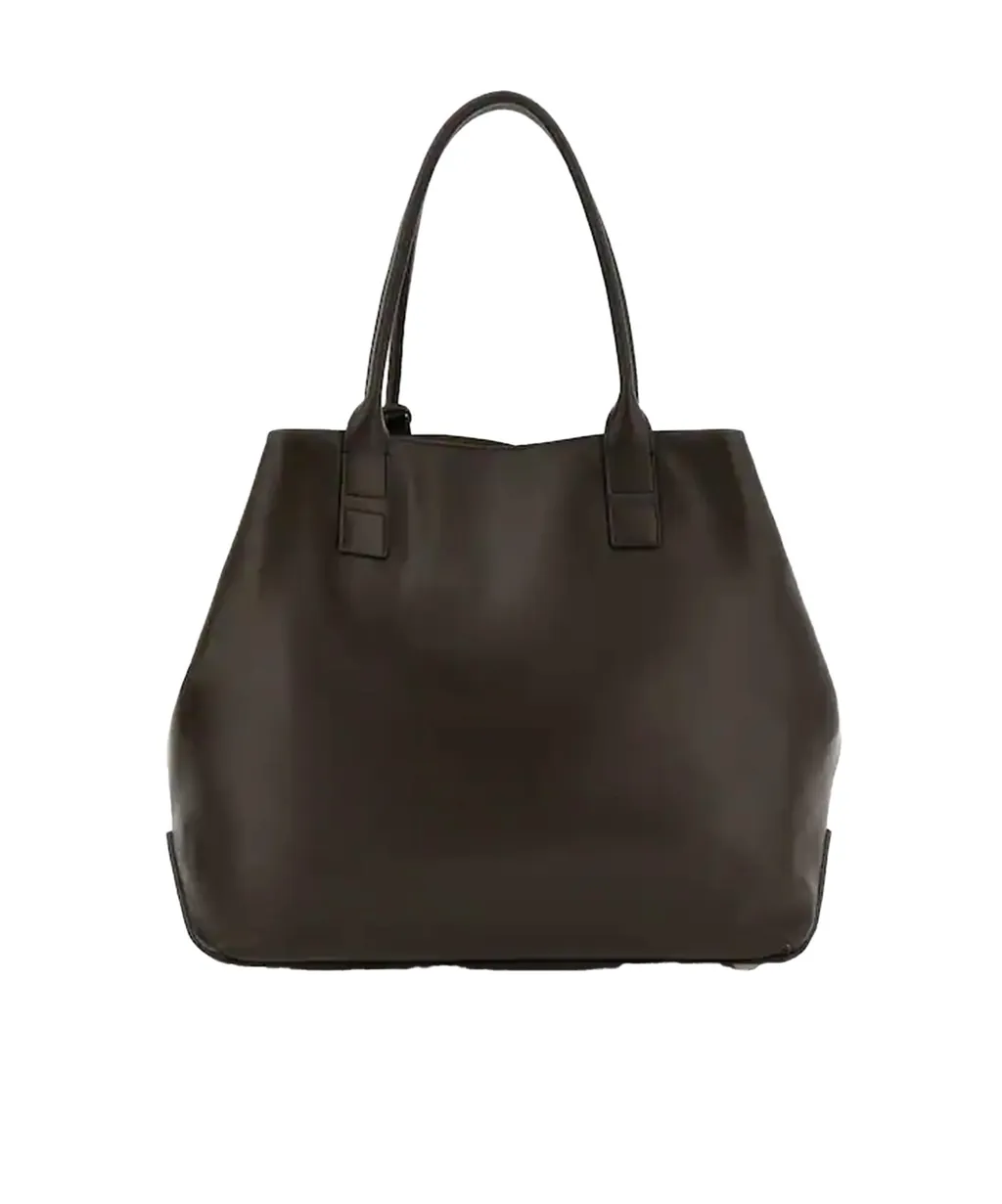 Logo-Embossed Leather Tote Bag