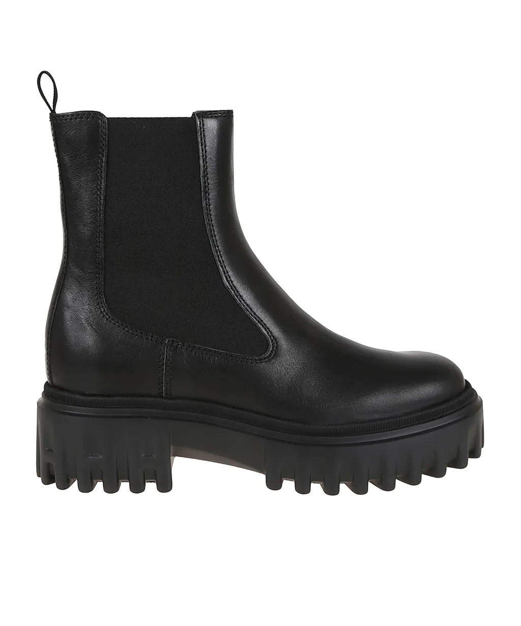 Elastic-Panel Platform Chelsea Boots
